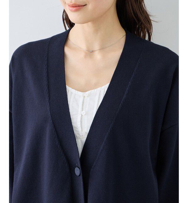 Rope&rsquo;Picnic「Vネックミドル丈フォルムカーディガン」|カーディガン|