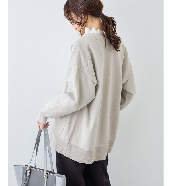 Rope&rsquo;Picnic「Vネックミドル丈フォルムカーディガン」|カーディガン|