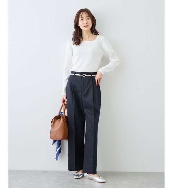 Rope&rsquo;Picnic「スクエアネックリブニット」|ニット・セーター|