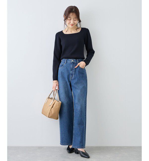 Rope&rsquo;Picnic「スクエアネックリブニット」|ニット・セーター|