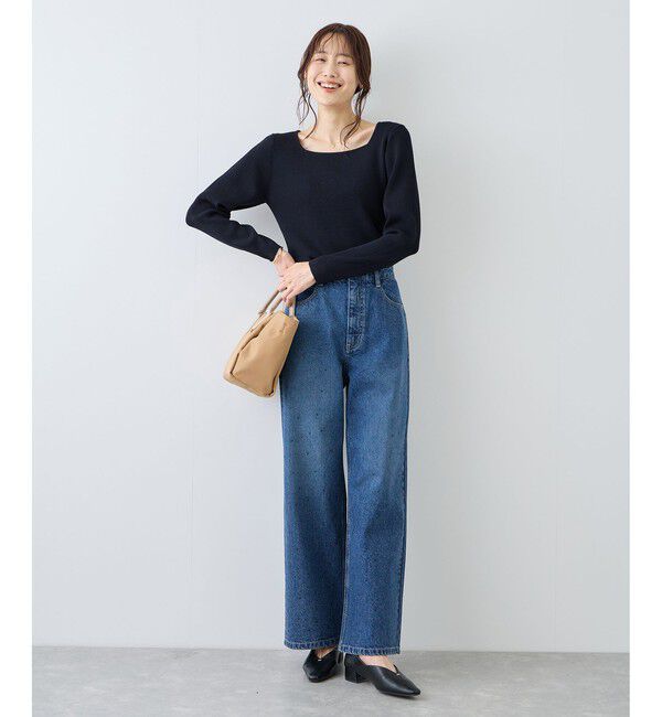 Rope&rsquo;Picnic「スクエアネックリブニット」|ニット・セーター|