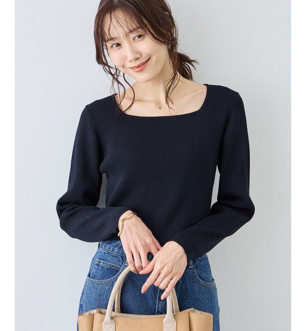 Rope&rsquo;Picnic「スクエアネックリブニット」|ニット・セーター|