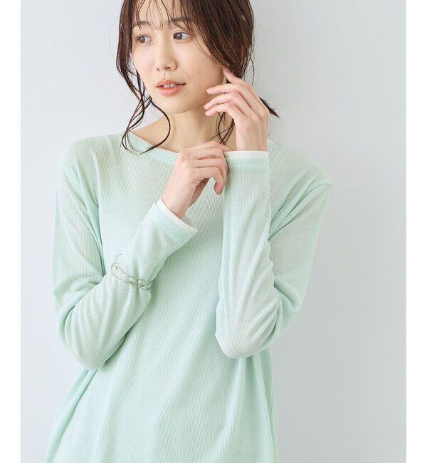 Rope&rsquo;Picnic「レイヤード風シアーロングスリーブTシャツ」|Tシャツ・カットソー|