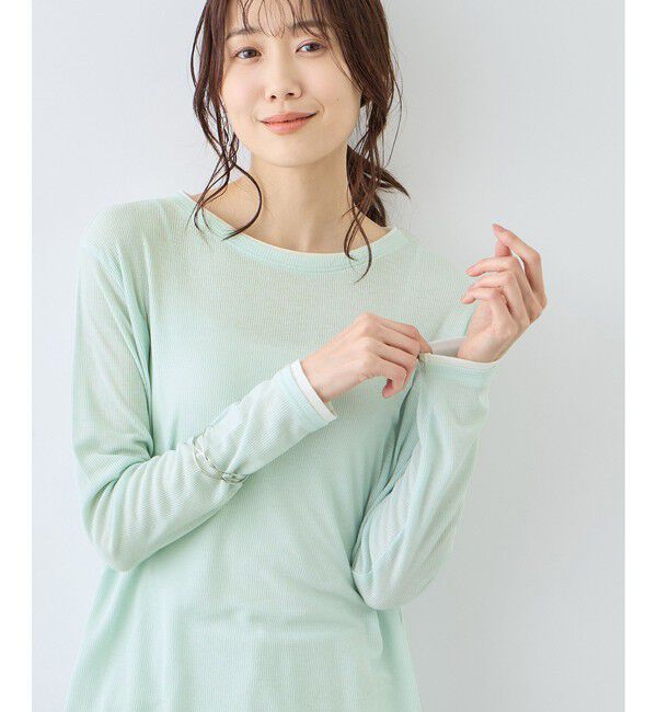 Rope&rsquo;Picnic「レイヤード風シアーロングスリーブTシャツ」|Tシャツ・カットソー|