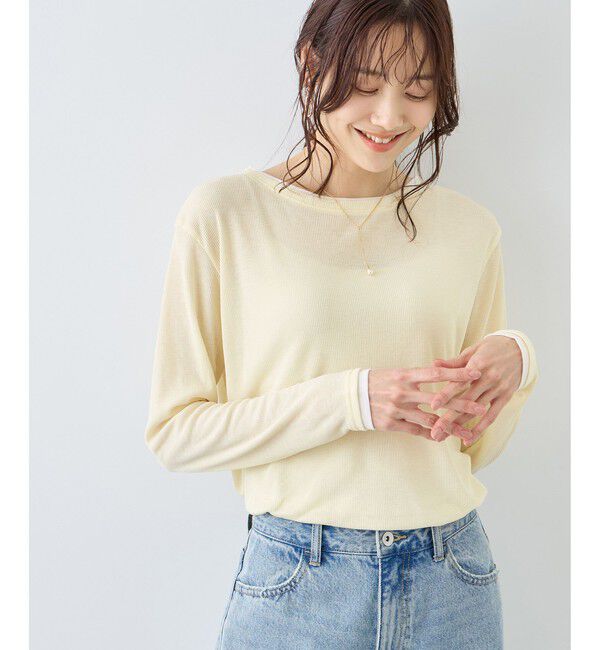 Rope&rsquo;Picnic「レイヤード風シアーロングスリーブTシャツ」|Tシャツ・カットソー|