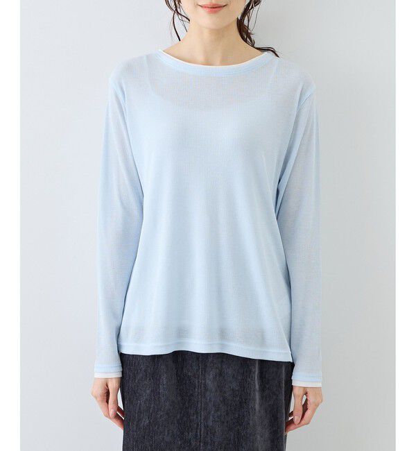 Rope&rsquo;Picnic「レイヤード風シアーロングスリーブTシャツ」|Tシャツ・カットソー|