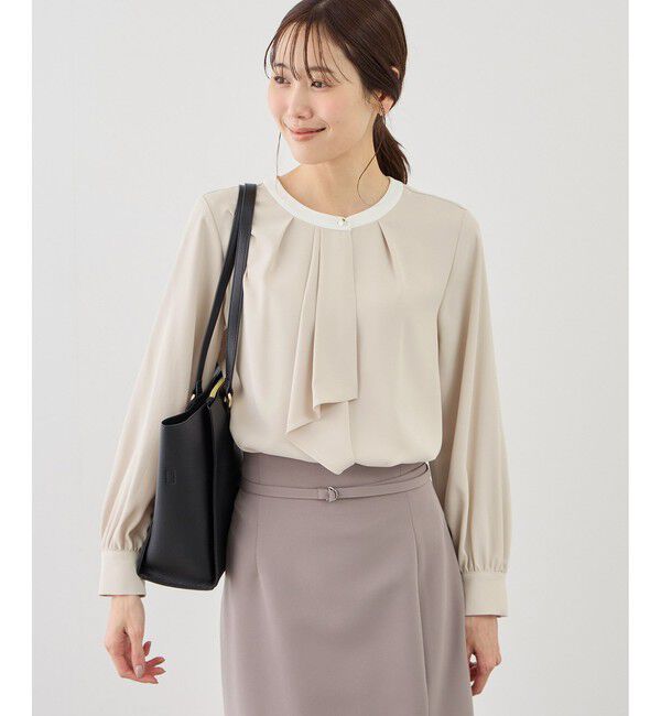 Rope&rsquo;Picnic「【WEB限定サイズ】配色アソートボウタイフウブラウス」|シャツ・ブラウス|