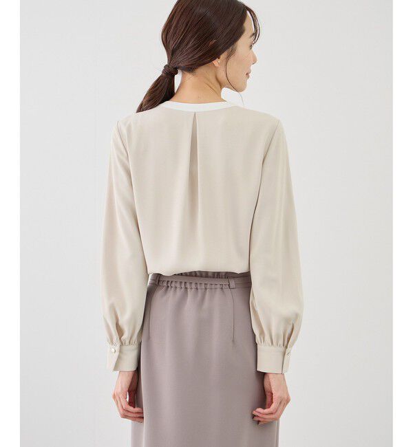 Rope&rsquo;Picnic「【WEB限定サイズ】配色アソートボウタイフウブラウス」|シャツ・ブラウス|