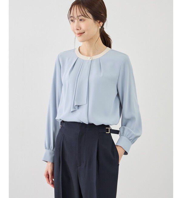 Rope&rsquo;Picnic「【WEB限定サイズ】配色アソートボウタイフウブラウス」|シャツ・ブラウス|