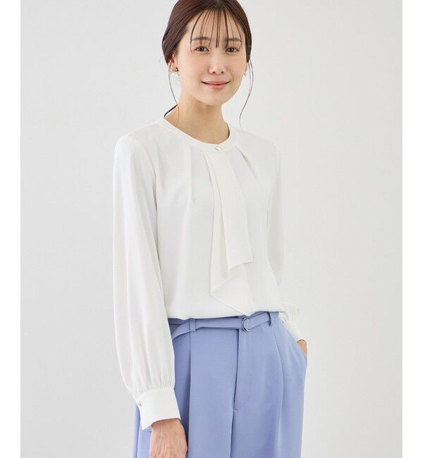 Rope&rsquo;Picnic「【WEB限定サイズ】配色アソートボウタイフウブラウス」|シャツ・ブラウス|