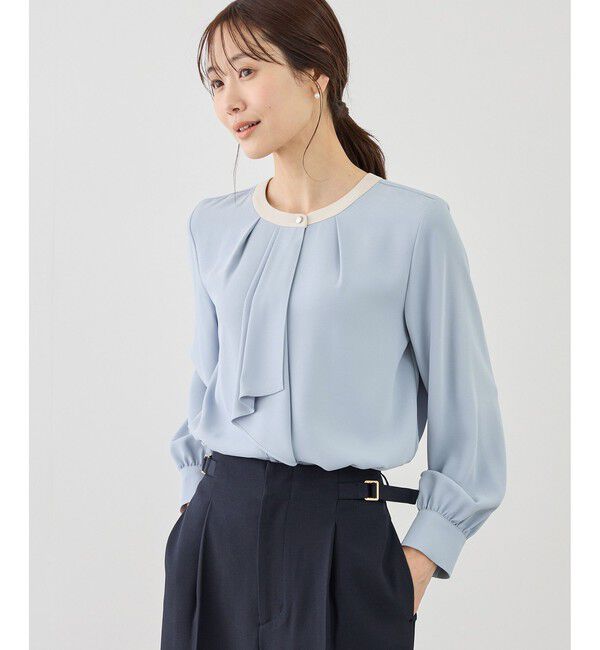 Rope&rsquo;Picnic「【WEB限定サイズ】配色アソートボウタイフウブラウス」|シャツ・ブラウス|