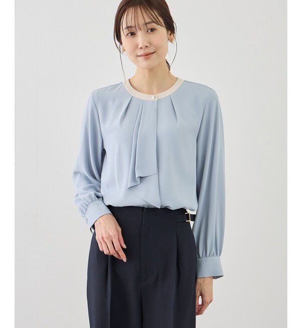 Rope&rsquo;Picnic「【WEB限定サイズ】配色アソートボウタイフウブラウス」|シャツ・ブラウス|