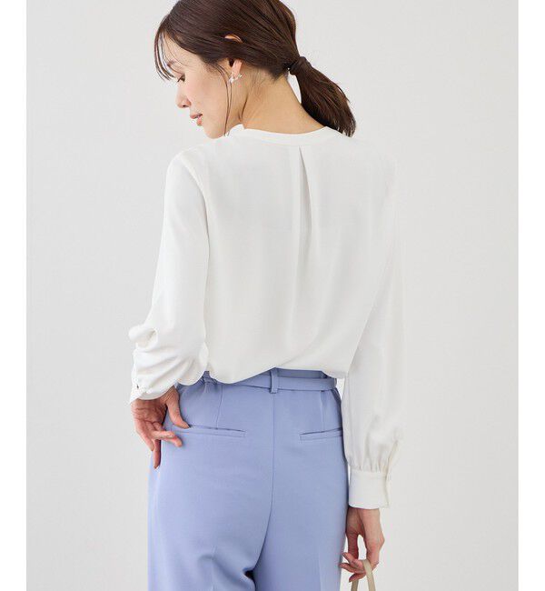 Rope&rsquo;Picnic「【WEB限定サイズ】配色アソートボウタイフウブラウス」|シャツ・ブラウス|