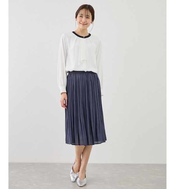 Rope&rsquo;Picnic「【WEB限定サイズ】配色アソートボウタイフウブラウス」|シャツ・ブラウス|