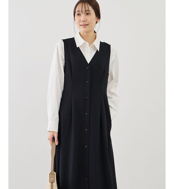 Rope&rsquo;Picnic「ウエストタックジャンパースカート」|ワンピース|