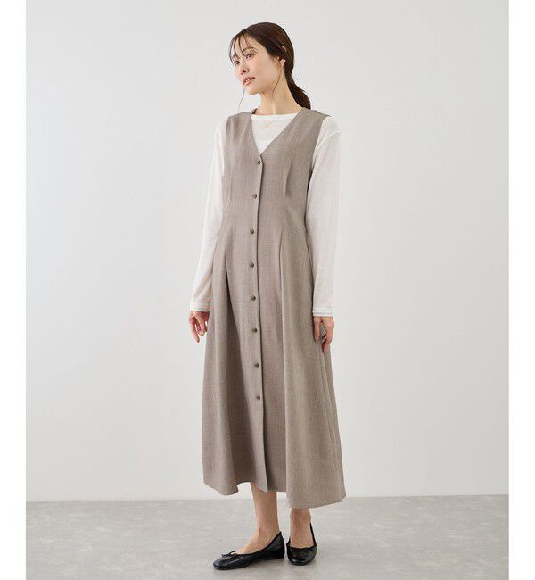 Rope&rsquo;Picnic「ウエストタックジャンパースカート」|ワンピース|