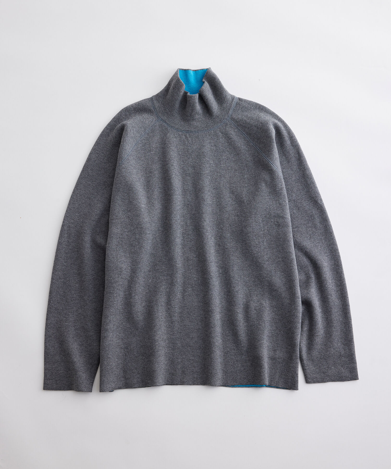 ADAM ET ROPE'「カシミヤブレンド リバーシブル オフタートル ニット」|ニット・セーター|チャコール(06)