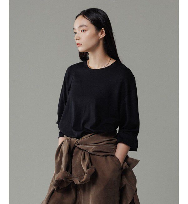 ADAM ET ROPE'「【NIKKE】ウール天竺 ロングスリーブ ニットT」|Tシャツ・カットソー|