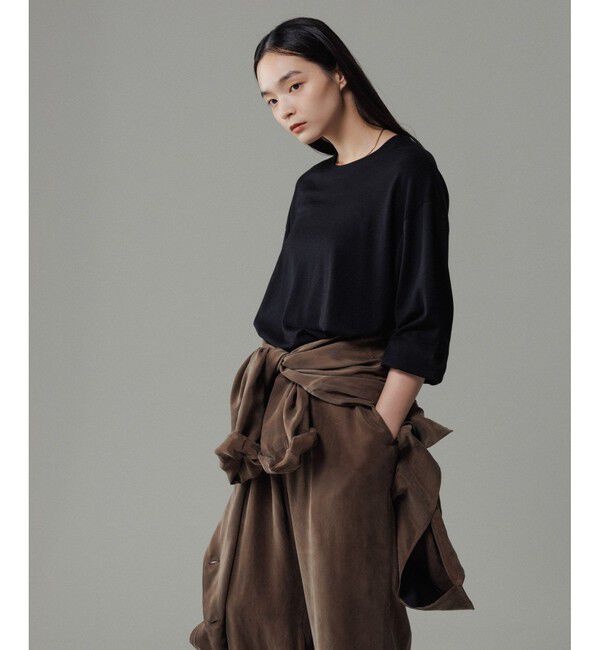 ADAM ET ROPE'「【NIKKE】ウール天竺 ロングスリーブ ニットT」|Tシャツ・カットソー|