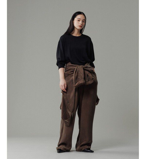 ADAM ET ROPE'「【NIKKE】ウール天竺 ロングスリーブ ニットT」|Tシャツ・カットソー|