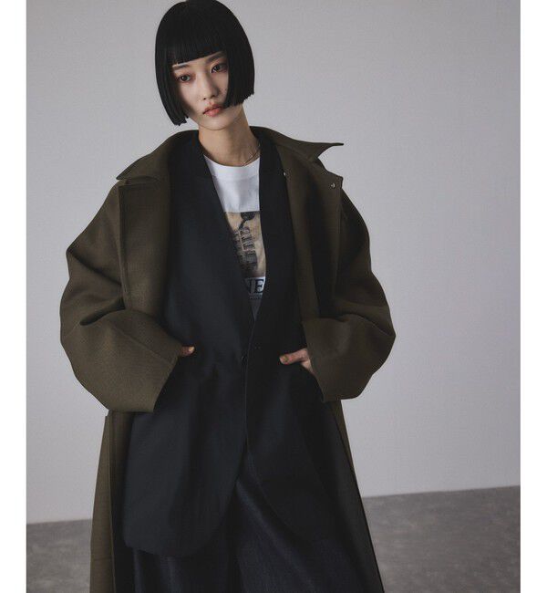 ADAM ET ROPE'「LIMONTAノーカラーダウンジャケット」|ダウン|