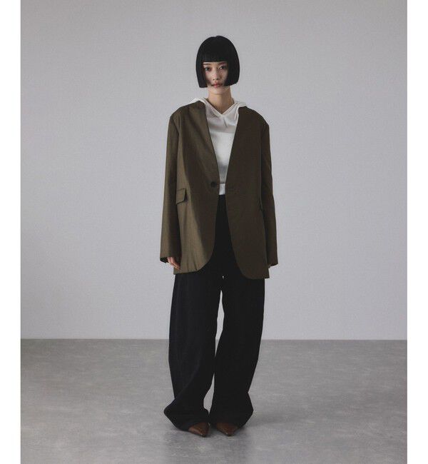 ADAM ET ROPE'「LIMONTAノーカラーダウンジャケット」|ダウン|