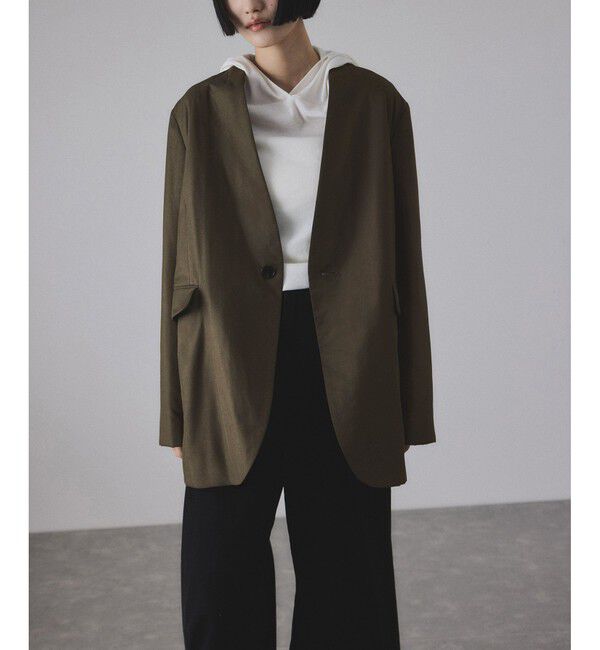 ADAM ET ROPE'「LIMONTAノーカラーダウンジャケット」|ダウン|