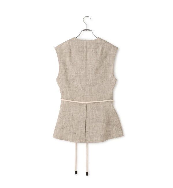 ADAM ET ROPE'「【EMOELLE】シルクネップジレトップス」|ベスト・ジレ|