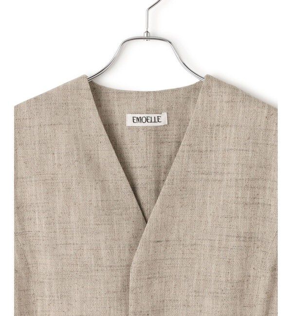 ADAM ET ROPE'「【EMOELLE】シルクネップジレトップス」|ベスト・ジレ|