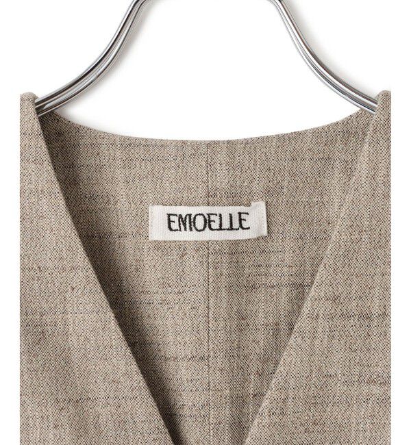 ADAM ET ROPE'「【EMOELLE】シルクネップジレトップス」|ベスト・ジレ|