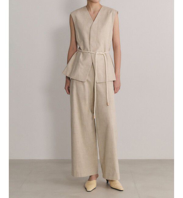 ADAM ET ROPE'「【EMOELLE】シルクネップジレトップス」|ベスト・ジレ|