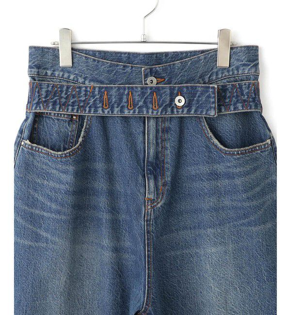 ADAM ET ROPE'「【サステナブル】ロングタブベルトデニム」|デニム|