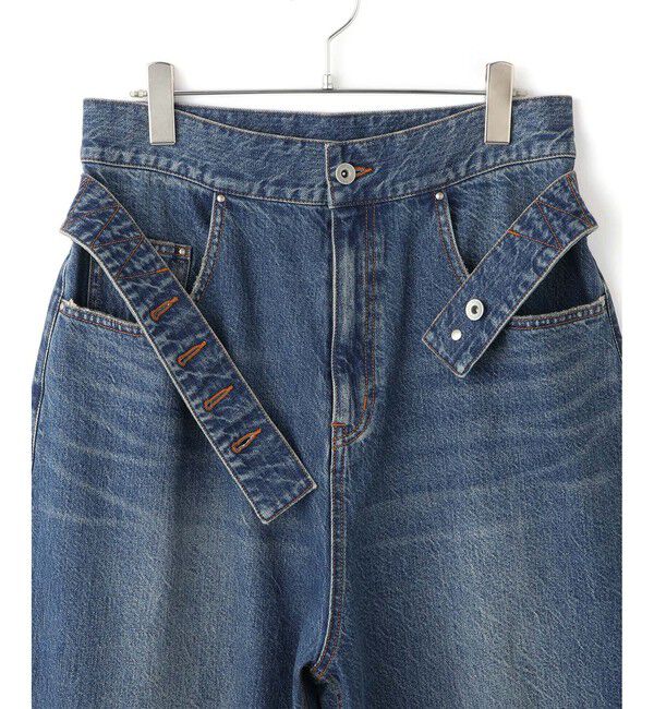 ADAM ET ROPE'「【サステナブル】ロングタブベルトデニム」|デニム|