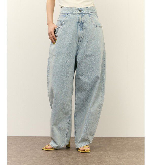 ADAM ET ROPE'「【サステナブル】ロングタブベルトデニム」|デニム|