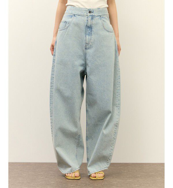 ADAM ET ROPE'「【サステナブル】ロングタブベルトデニム」|デニム|