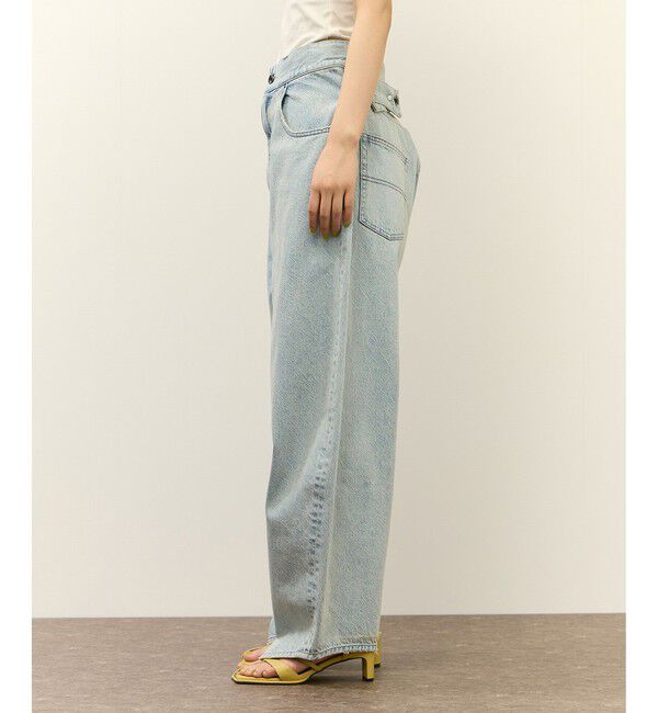 ADAM ET ROPE'「【サステナブル】ロングタブベルトデニム」|デニム|