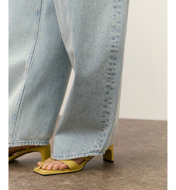 ADAM ET ROPE'「【サステナブル】ロングタブベルトデニム」|デニム|