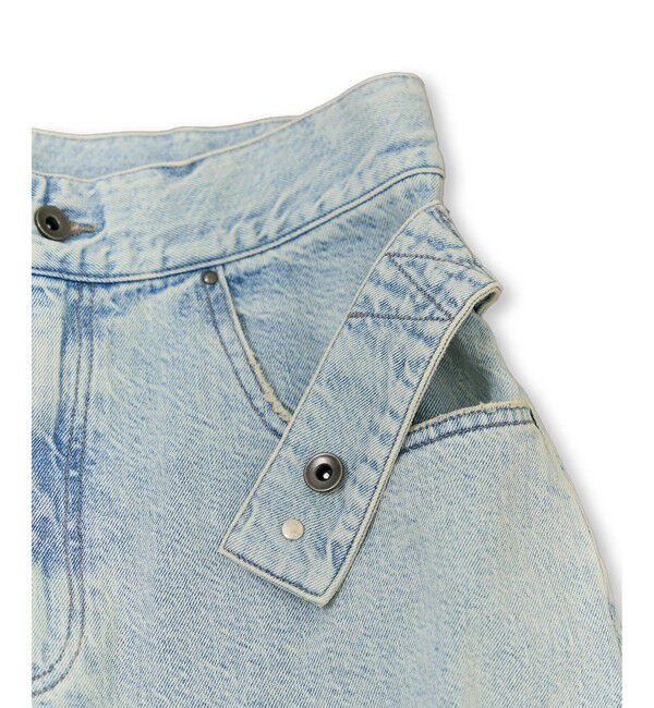 ADAM ET ROPE'「【サステナブル】ロングタブベルトデニム」|デニム|