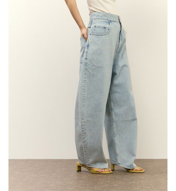 ADAM ET ROPE'「【サステナブル】ロングタブベルトデニム」|デニム|