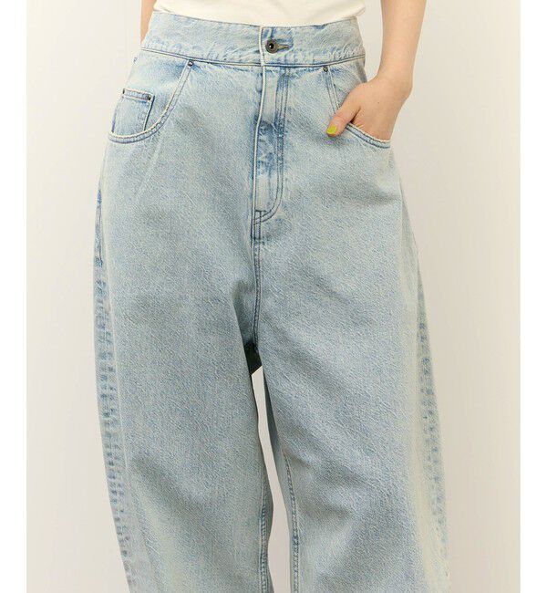 ADAM ET ROPE'「【サステナブル】ロングタブベルトデニム」|デニム|