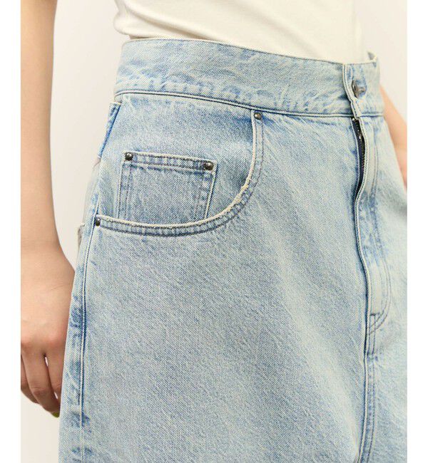 ADAM ET ROPE'「【サステナブル】ロングタブベルトデニム」|デニム|