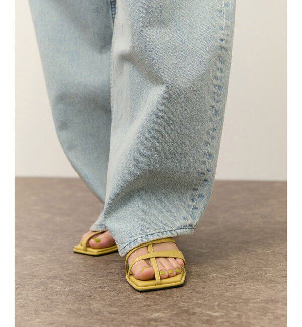 ADAM ET ROPE'「【サステナブル】ロングタブベルトデニム」|デニム|