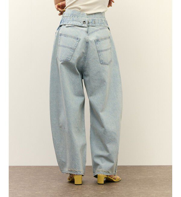 ADAM ET ROPE'「【サステナブル】ロングタブベルトデニム」|デニム|