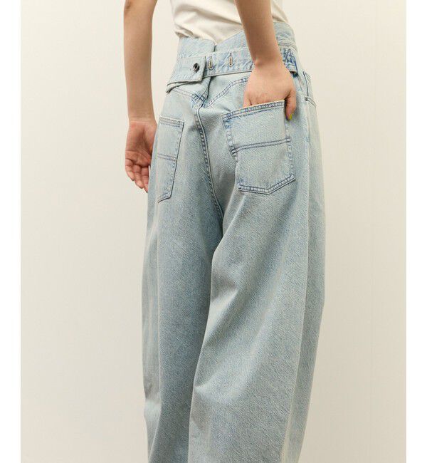 ADAM ET ROPE'「【サステナブル】ロングタブベルトデニム」|デニム|