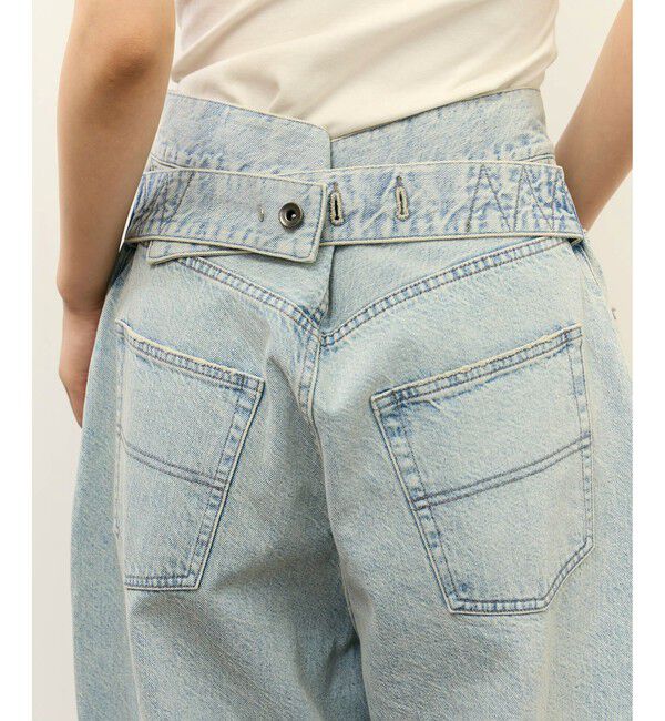 ADAM ET ROPE'「【サステナブル】ロングタブベルトデニム」|デニム|