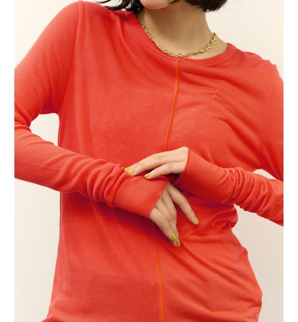 ADAM ET ROPE'「リブコンビロンT」|Tシャツ・カットソー|