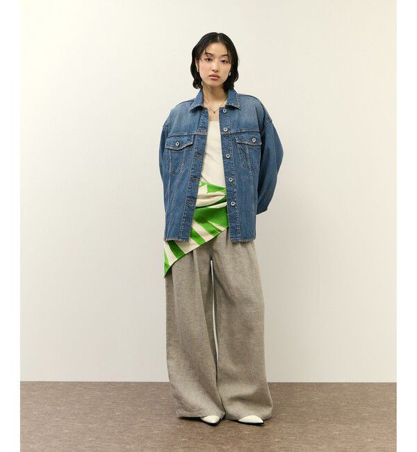 ADAM ET ROPE'「【サステナブル】シャツライクGジャン」|デニムジャケット|