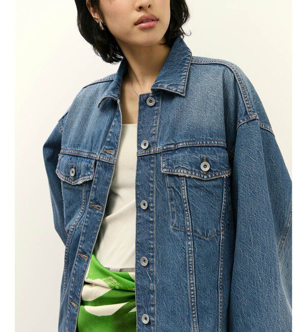 ADAM ET ROPE'「【サステナブル】シャツライクGジャン」|デニムジャケット|