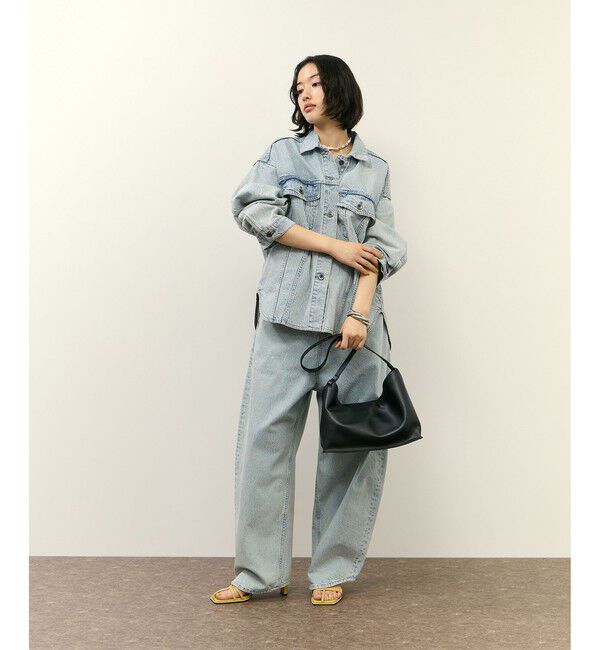 ADAM ET ROPE'「【サステナブル】シャツライクGジャン」|デニムジャケット|