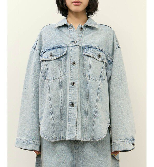 ADAM ET ROPE'「【サステナブル】シャツライクGジャン」|デニムジャケット|